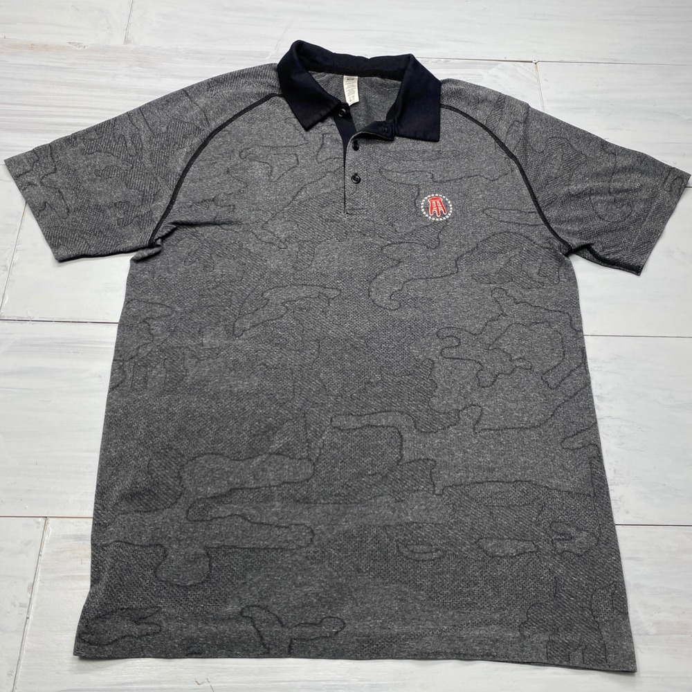 UNRL Golf Polo Shirt Mens M Gray Camo Barstool Sports Performance Athletic Golf‎